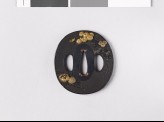 Tsuba with chrysanthemums, asters, and chestnuts (EAX.11113)