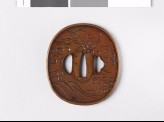 Tsuba with dragon, waves, and clouds (EAX.11114)