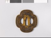 Mokkō-shaped tsuba with clematis (EAX.11131)