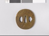 Tsuba with willow branches and swallows