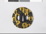 Tsuba with butterflies and mon crest of the Hori of Iida (EAX.11180)