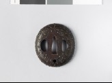 Tsuba with gama-hada, or toad skin, surface