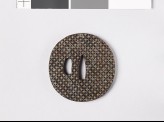 Tsuba with shippō diaper of interlaced circles