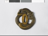 Tsuba in the form of a coiled snake