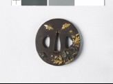 Tsuba with peony bush (EAX.11222)