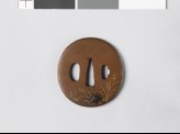 Tsuba with cricket, grasshopper, reeds, and grasses (EAX.11223)