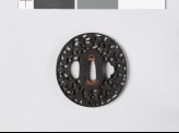 Lenticular tsuba with gingko leaves (EAX.11230)