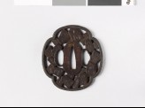 Mokkō-shaped tsuba with chess pieces (EAX.11243)