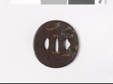 Tsuba with swallows and a willow tree