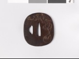 Tsuba with bottle gourd and dewdrops (EAX.11252)
