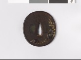 Tsuba with deer and a lespedeza bush