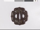 Aoi-shaped tsuba with plant sprays (EAX.11255)