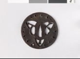 Round tsuba with gingko leaves