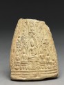 Votive plaque of the seated Buddha with attendant Buddhas