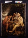 Shakuntala writing a love letter on a lotus leaf (EAX.2502)