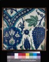 Tile with grapes and tulips