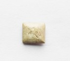 Rectangular cabochon seal with inscription in cursive script and star decoration