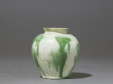 Jar with splashed decoration in green
