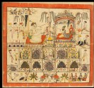 Maharaja Raj Singh of Sawar receives a yogi in a garden (LI118.25)