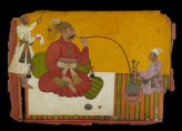 Maharaja Kirpal Pal of Basohli smoking a hookah
