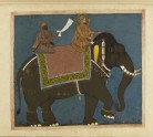 Sultan Muhammad Adil Shah and Ikhlas Khan riding an Elephant