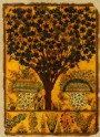Book cover with tree, birds, and insects