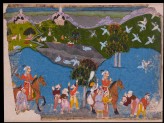 Maharana Amar Singh hunting sarus crane (LI118.76)