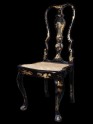 Lacquered chair with floral design