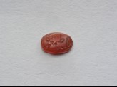 Oval bezel amulet with inscription in cursive script