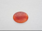 Oval bezel amulet with naskhi inscription and linear decoration