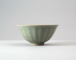 Greenware bowl with lotus petals