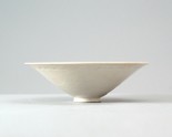 White ware bowl with floral decoration