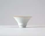 White ware bowl with floral decoration