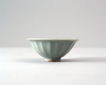 Greenware bowl with lotus petals