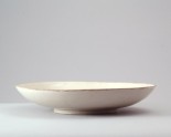 White ware dish with floral decoration