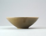 Greenware bowl with musk mallow decoration