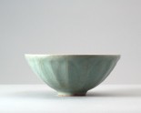 Greenware bowl with lotus petals