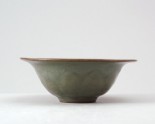 Greenware bowl with lotus petals in the style of Guan ware (LI1301.226)
