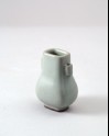 Miniature square vase, or fang hu, in the style of Guan ware