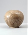 Greenware globular jar with lotus petals