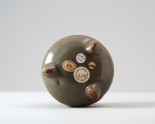 Tripod incense burner with green glaze