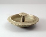 Greenware lamp with stem and flower (LI1301.278)