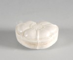 White ware trefoil-shaped box with lid
