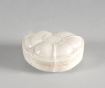 White ware trefoil-shaped box with lid