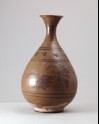 Black ware vase with 'tea-dust' glazes