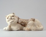 White ware pillow in the form of a lion