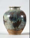 Black ware jar with blue splashes (LI1301.379)