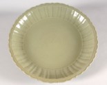 Greenware dish with foliated rim