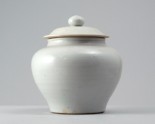 White ware baluster jar and lid