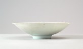 White ware dish with floral decoration